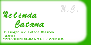 melinda catana business card